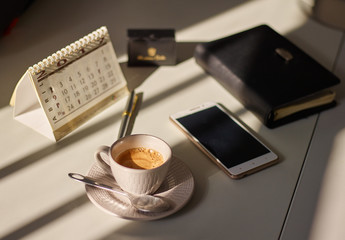 Lifestyle Coffee Break on a work table