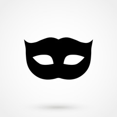 Carnival mask Icon. Flat vector illustration.