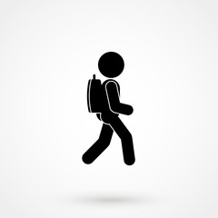 Man Backpack icon vector illustration