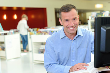 Fototapeta premium researcher using a computer