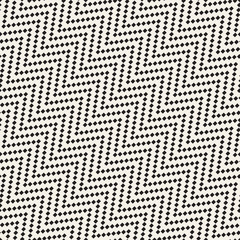 Halftone Edgy Lines Mosaic Endless Stylish Texture. Vector Seamless Black and White Pattern