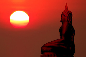 Silhouette of buddha