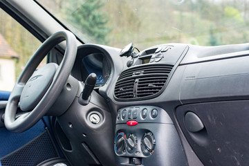Obraz na płótnie Canvas Cockpit of a car