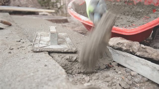 Renovating concrete pavement in home / budget DIY version.