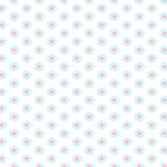 Abstract  pattern small blue flower print, textile