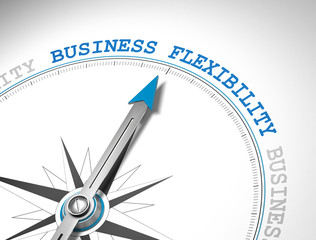 Business Flexibility / compass - obrazy, fototapety, plakaty