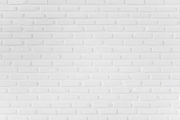 Pattern of white brick wall for background and textured, Seamless white brick wall background