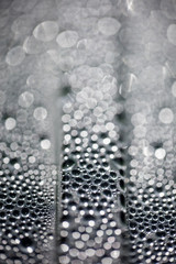 Water droplets close up