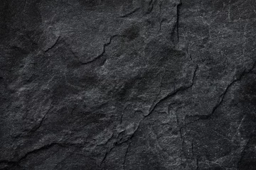 Acrylic prints Stones Dark grey black slate background or texture.