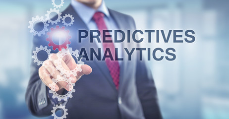 Fototapeta na wymiar predictives analytics / Businessman