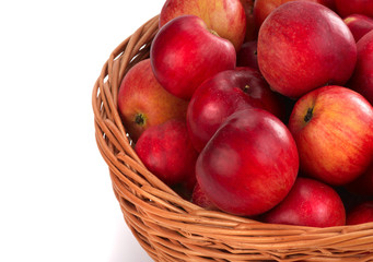 Fototapeta na wymiar Basket with red apples