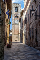 The medieval town of Colle Val d'Elsa, in province of Siena