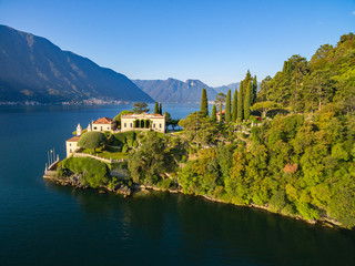 Villa del Balbianello (1787) - Lavedo - Lenno - Lago di Como (IT) - Vista Aerea panoramica 