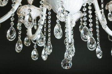 a white chandelier close-up