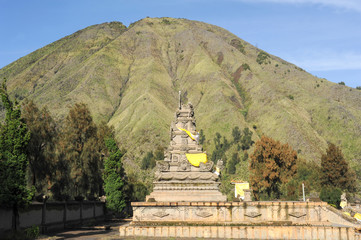 Hindu temple at the foot of Mount Bromo, Indonesia