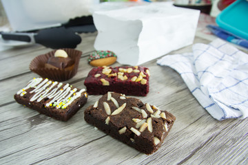 Homemade chocolate brownie
