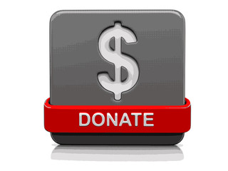 Sign donate. Image with clipping path