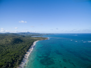 Fototapeta na wymiar Recif de corail et lagon sur une ile de la Caraibe, Martinique 
