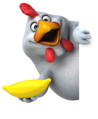 Fun chicken - 3D Illustration