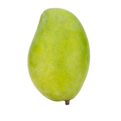Green mango isolated on a white background