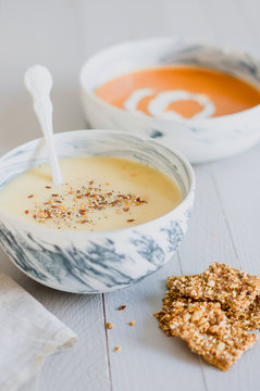 Soupe blanche et graines
