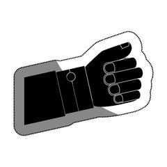 hand human fist isolated icon vector illustration design