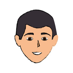 young man avatar character vector illustration design