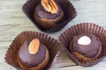 Close up chocolate ball