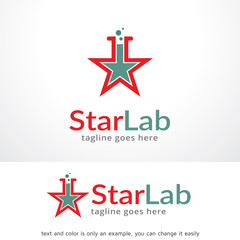 Obraz premium Star Lab Logo Template Design Vector, Emblem, Design Concept, Creative Symbol, Icon