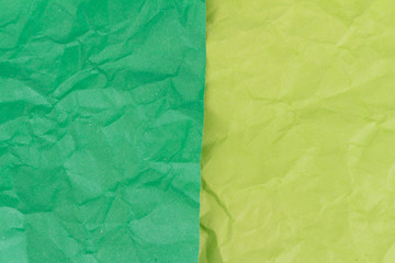 green and yellow crumpled paper texture background