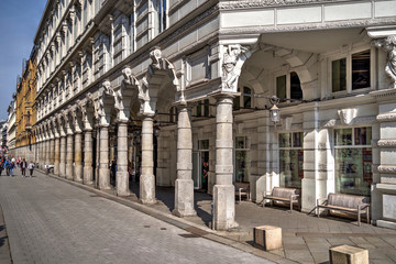 Colonaden Geschäftstraße in den Hamburger Colonnaden