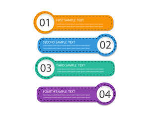Infographic  infographics number options four color vector.