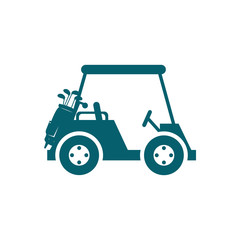 Naklejka premium golf cart isolated icon vector illustration design