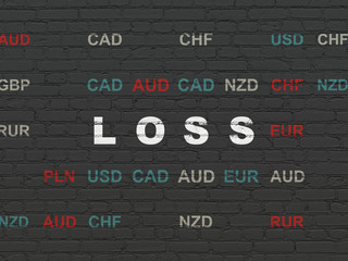 Finance concept: Loss on wall background