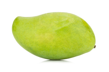 Green mango isolated on a white background
