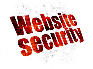 Web development concept: Website Security on Digital background