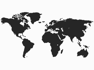 Continents of planet earth on white background. Vector illustration