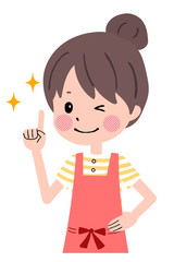 エプロン　女性