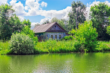 rural house on the lake