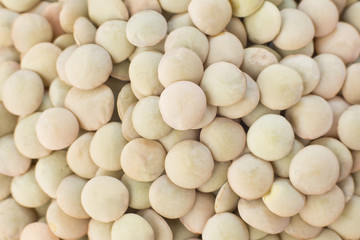 Lentil grains as background (Lens culinaris)