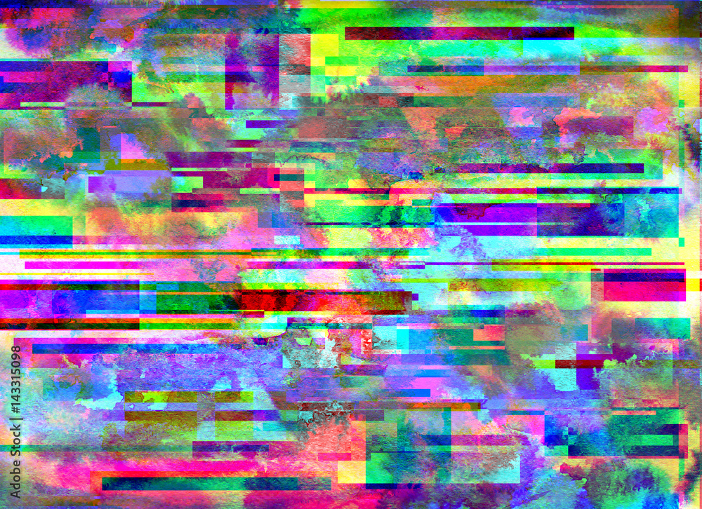 Poster glitch background. computer screen error. digital pixel noise abstract design. photo glitch. televis