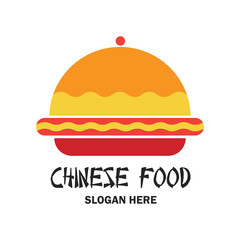 chinese restaurant / chinese food logo with text space for your slogan / tagline, vector illustration