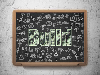 Construction concept: Build on School board background