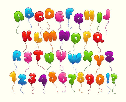 Funny Balloon Alphabet.