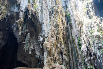 Huge stalactites in the Batu Caves  Kuala Lumpur Malaysia