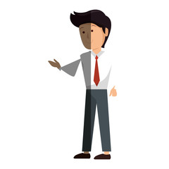young businessman avatar character vector illustration design