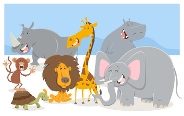 safari animal characters group
