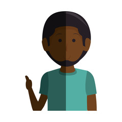 young man avatar character vector illustration design