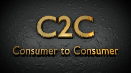 3D rendering illustration of C2C (Consumer to Consumer)