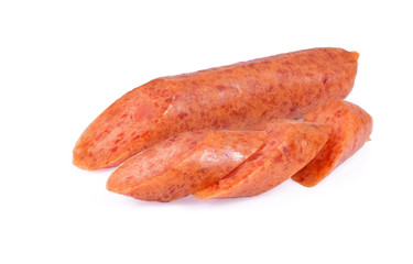 Fish Sausage isolated on white background.